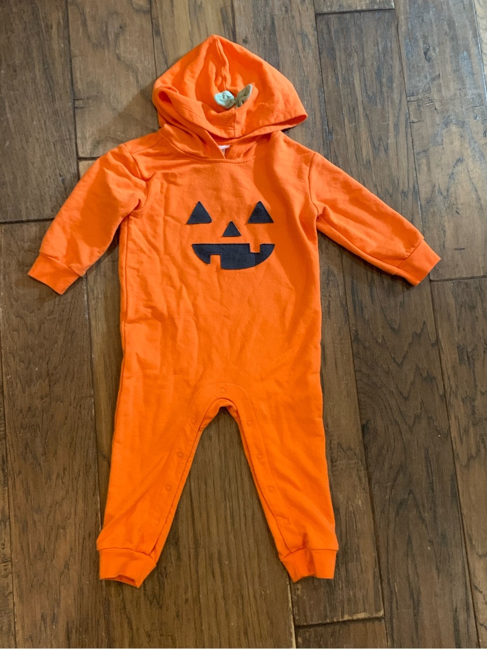 Cat & Jack Orange Jack-O'-Lantern Hooded One-Piece